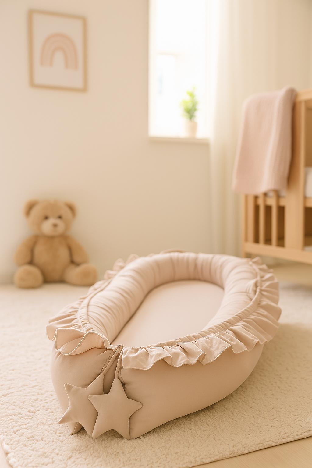Babynestje Beige – Zacht & Veilig Slaapnest voor Baby’s