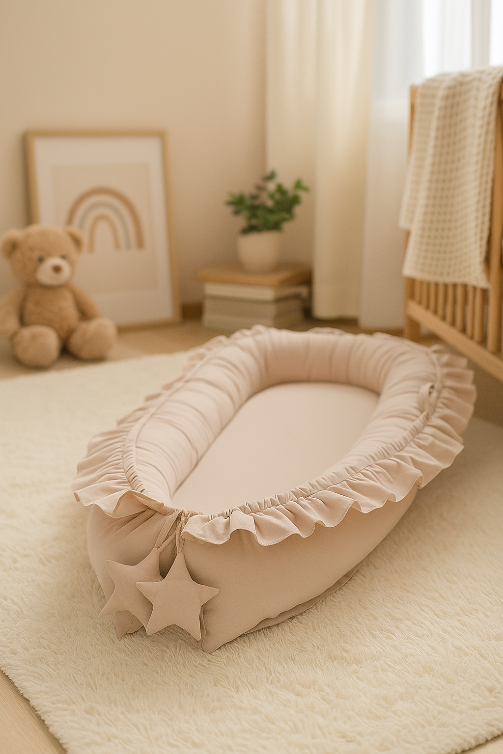 Babynestje Beige – Zacht & Veilig Slaapnest voor Baby’s