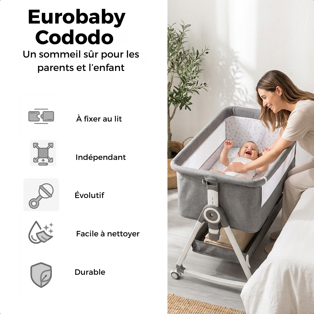 Lit cododo et berceau pour bébé, pour un sommeil tout près