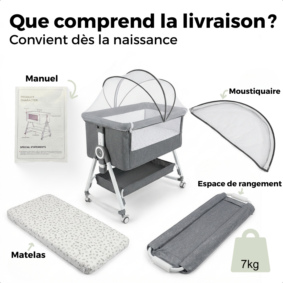 Lit cododo et berceau pour bébé, pour un sommeil tout près