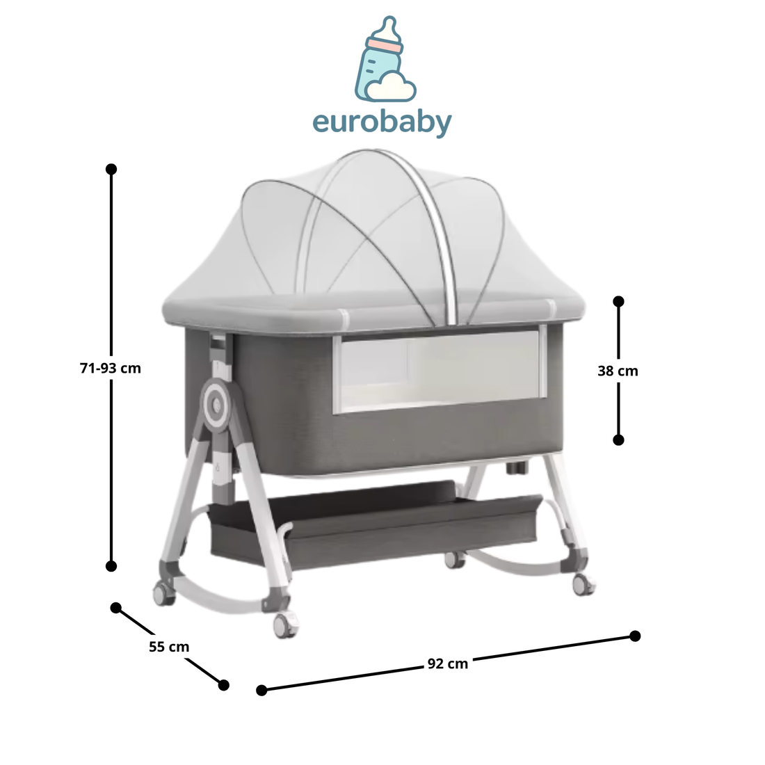 Eurobaby Co-Sleeper – Slaap Dichtbij, Veilig & Comfortabe