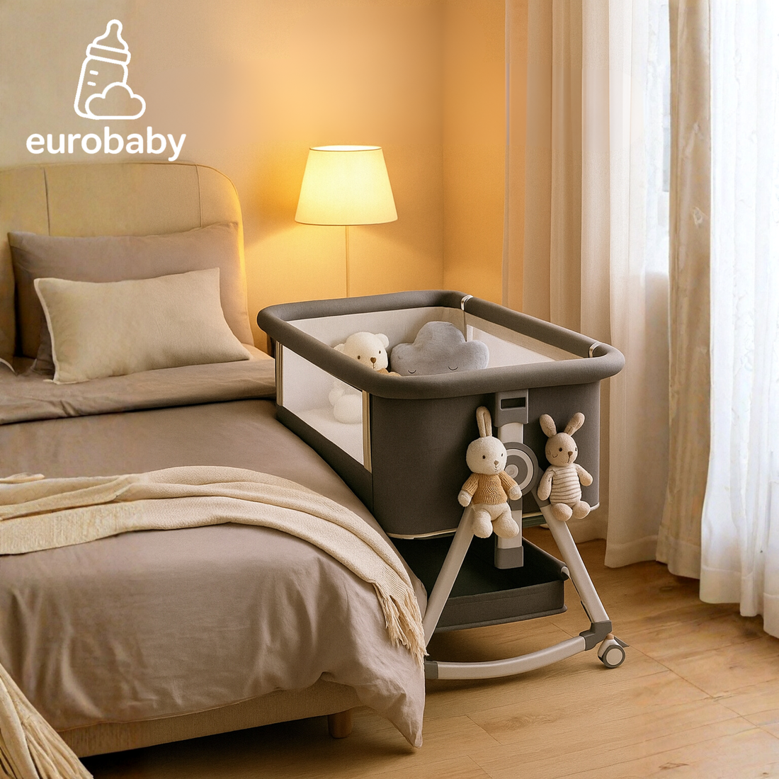 Eurobaby Co-Sleeper – Slaap Dichtbij, Veilig & Comfortabe