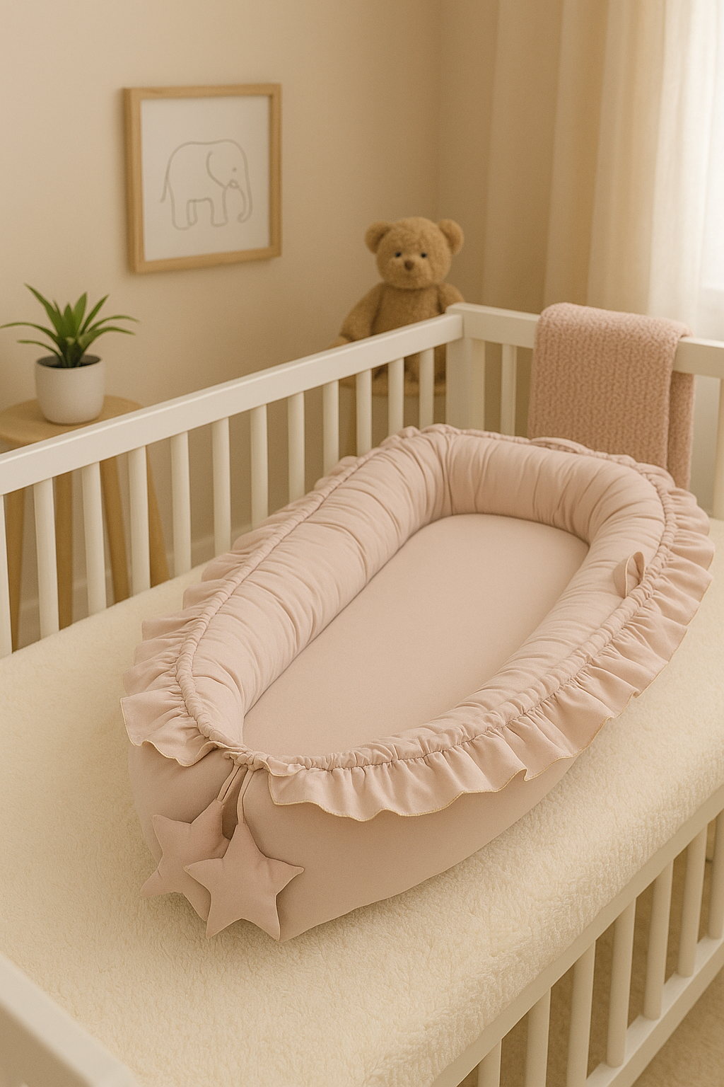 Babynestje Beige – Zacht & Veilig Slaapnest voor Baby’s